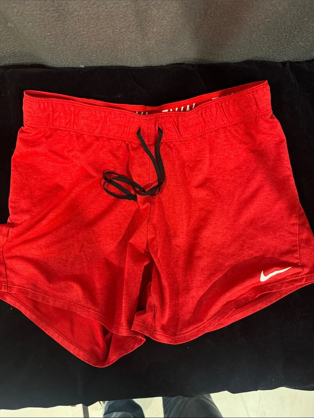 Nike Red Running Shorts with Black Drawstring